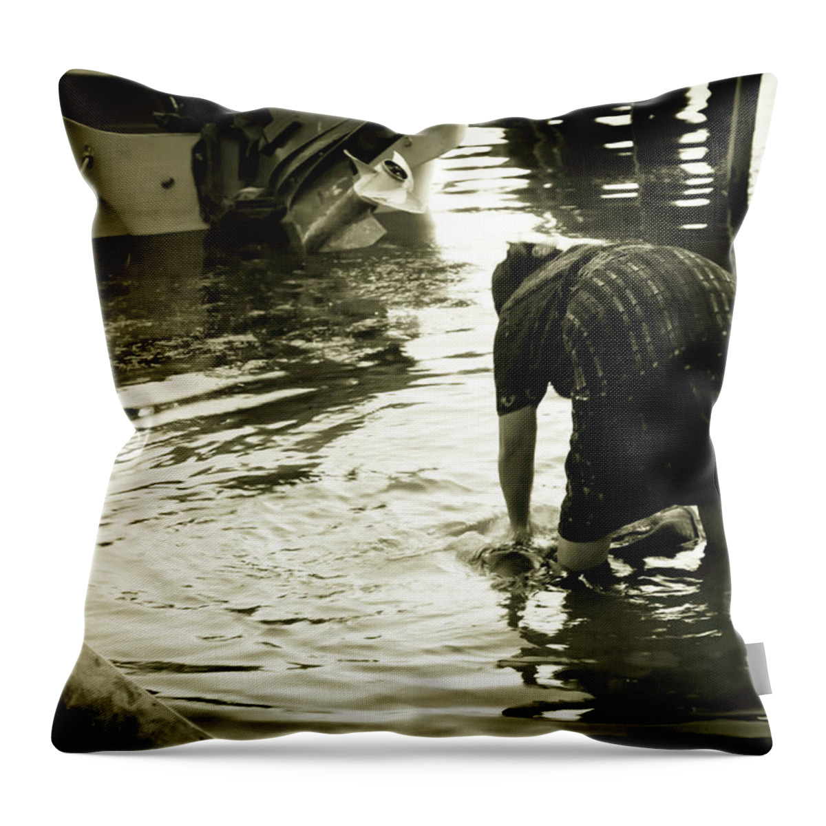 Eco Laundry Throw Pillow featuring the photograph Eco Laundry in Panajachel, Guatemala by Tatiana Travelways