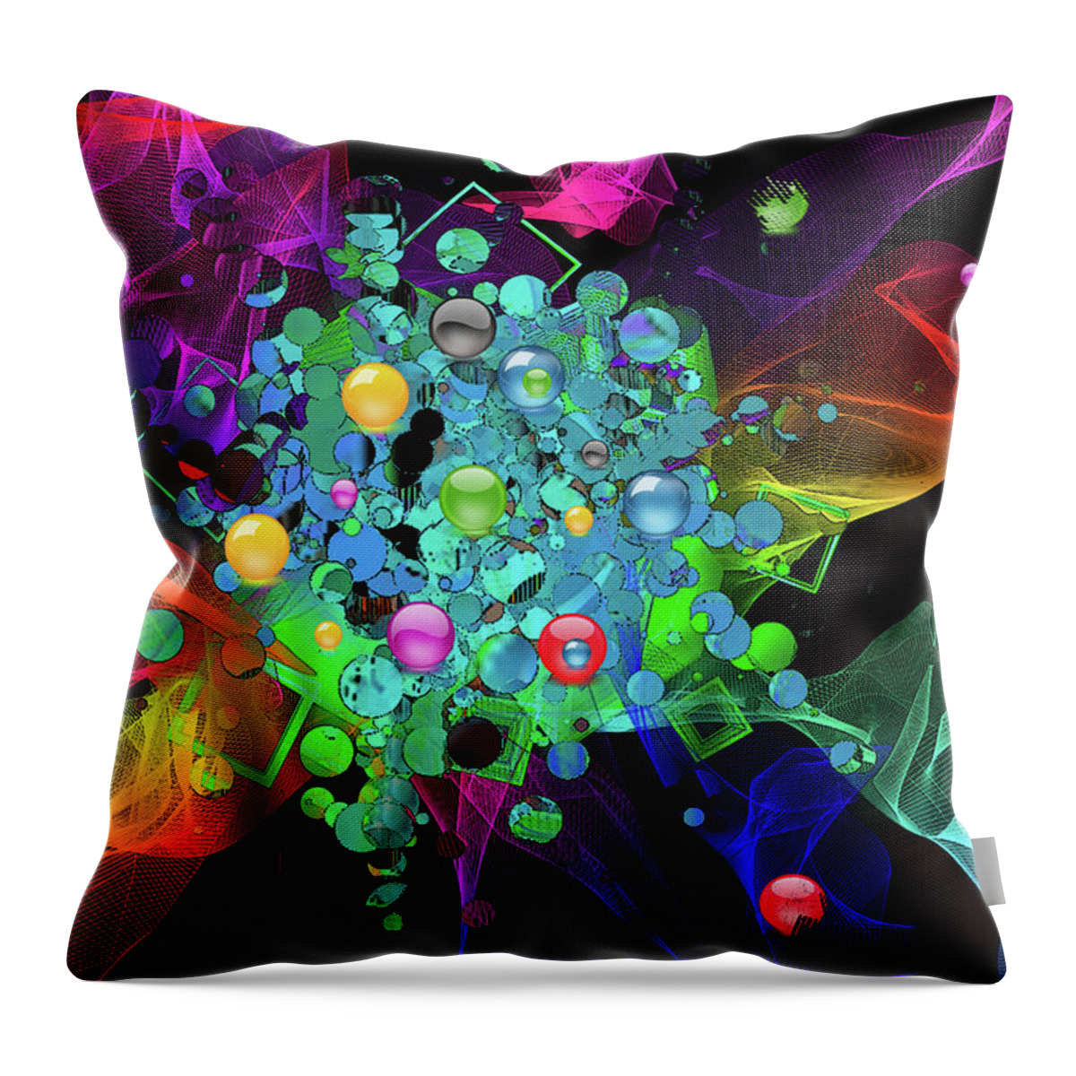 Abstract Throw Pillow featuring the digital art Ecstasy by Gerlinde Keating