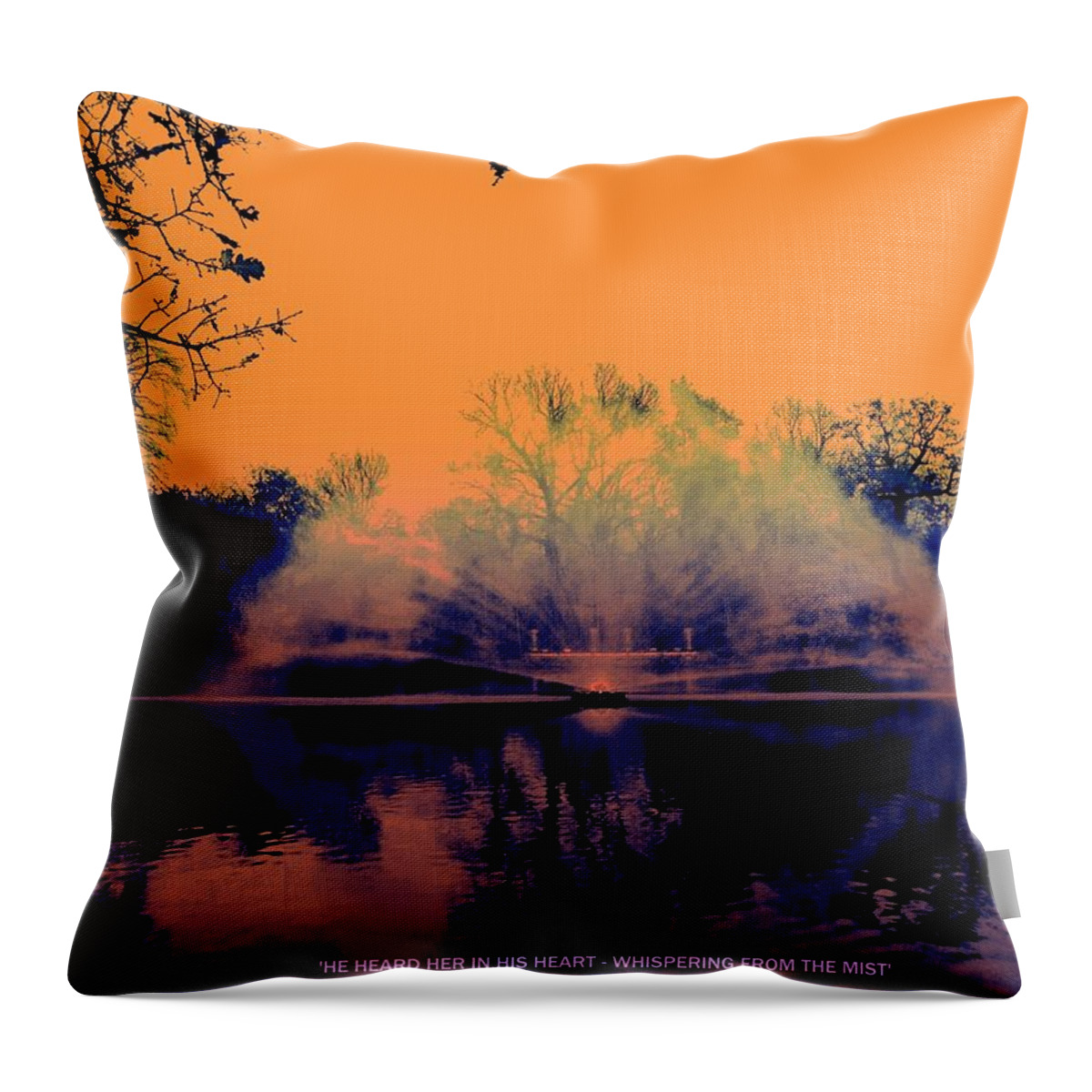 Sunset Throw Pillow featuring the photograph Edit This 14 - MIST by VIVA Anderson