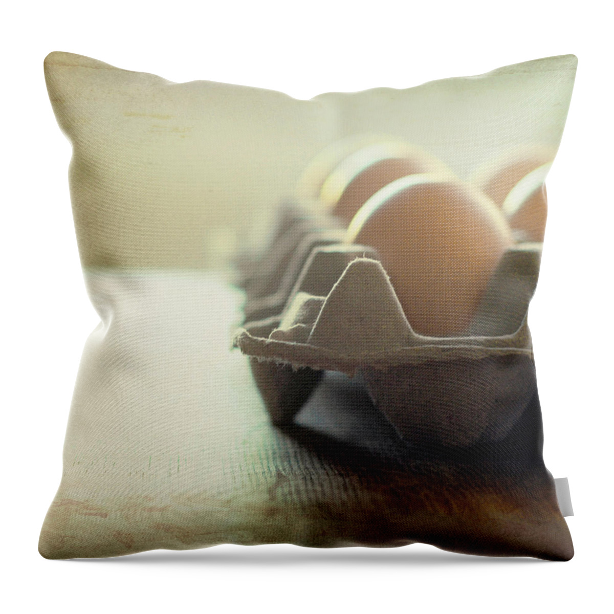 North Carolina Throw Pillow featuring the photograph Eggs In One Basket by Dawn D. Hanna