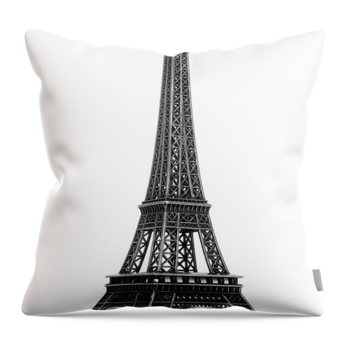 Architectural Model Throw Pillow featuring the photograph Eiffel Tower by Jamesmcq24