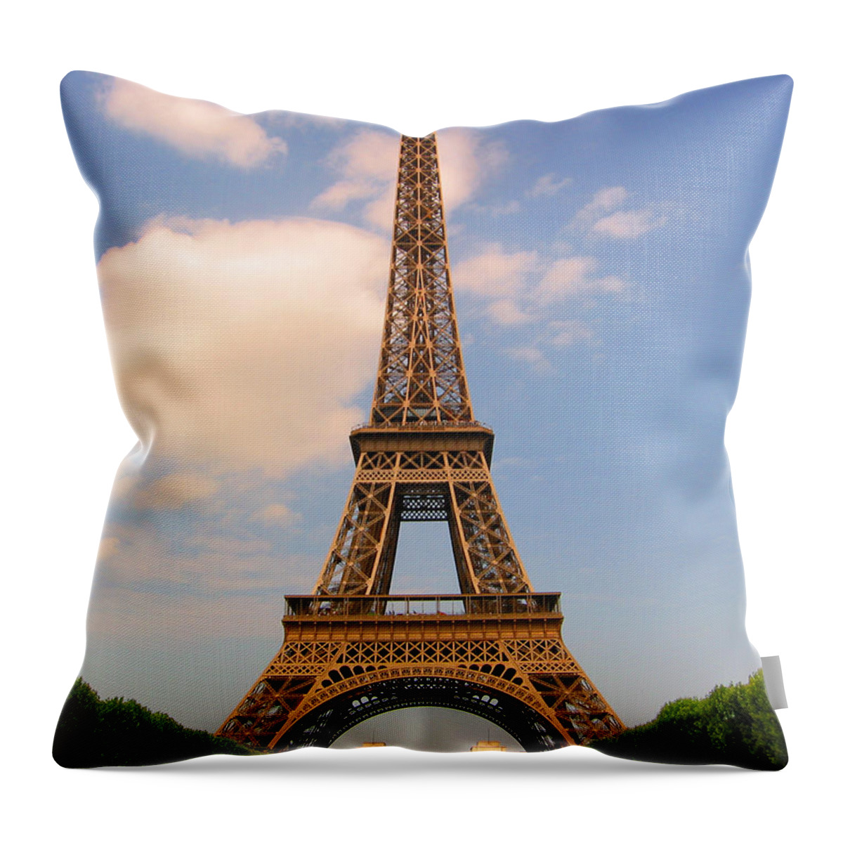 School Carnival Throw Pillow featuring the photograph Eiffel Tower by Jcarter