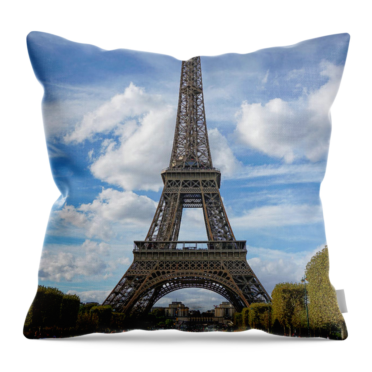 Eiffel Tower Throw Pillow featuring the photograph Eiffel Tower by Jim Mathis