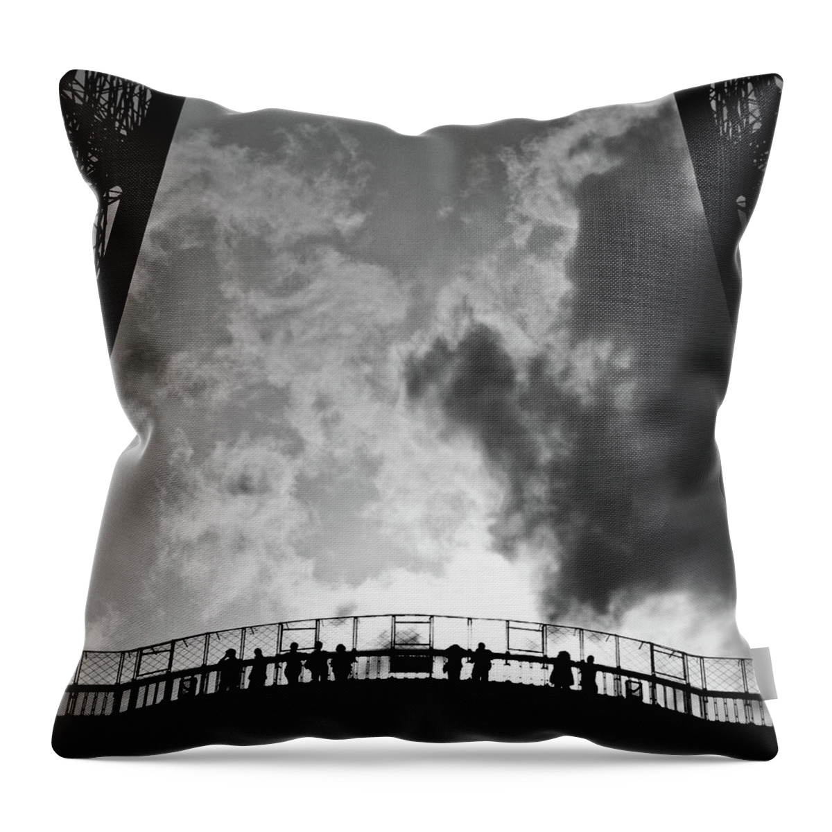 Eiffel Tower Throw Pillow featuring the photograph Eiffel Tower by Mark A Paulda