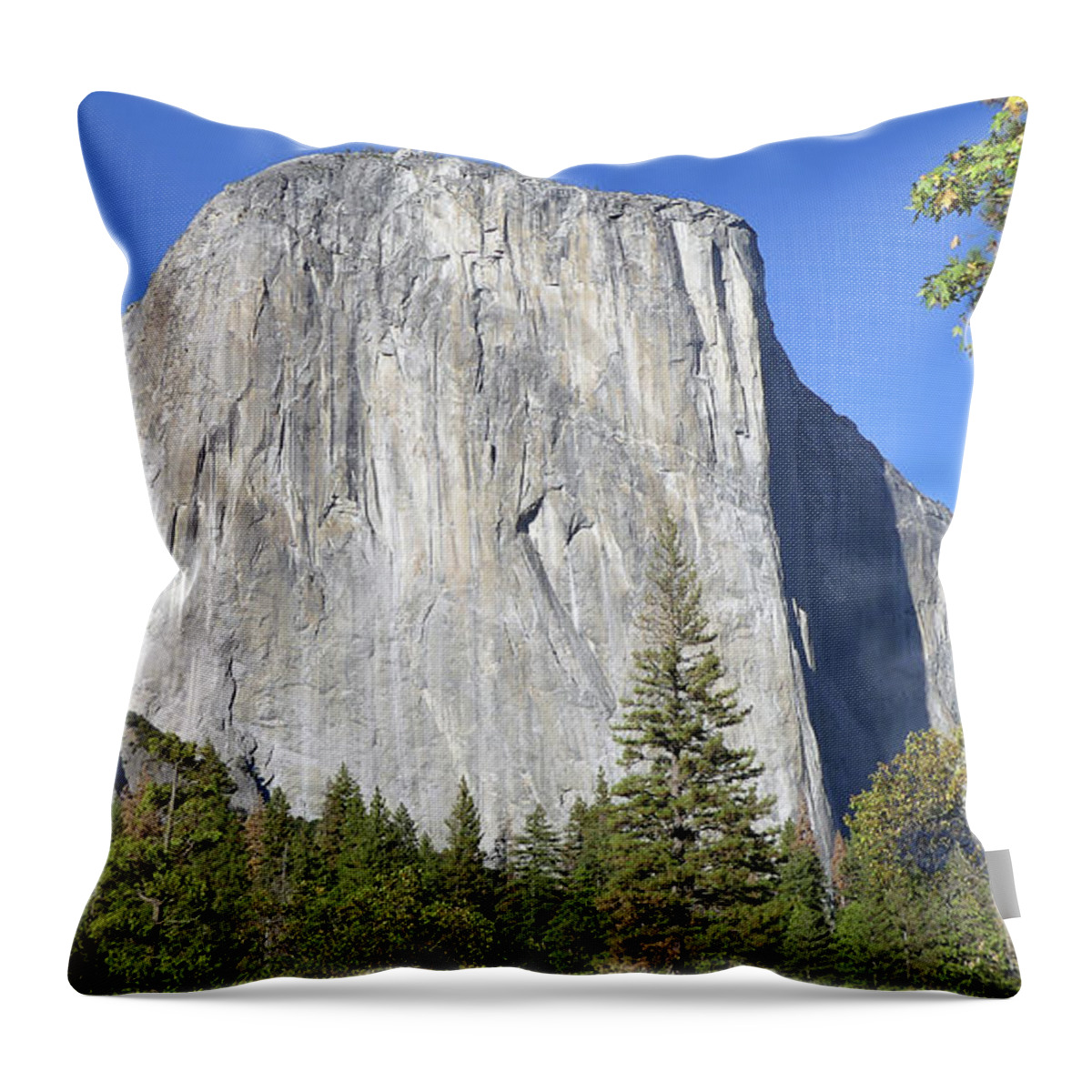 Usa Throw Pillow featuring the pyrography El Capitan by Magnus Haellquist