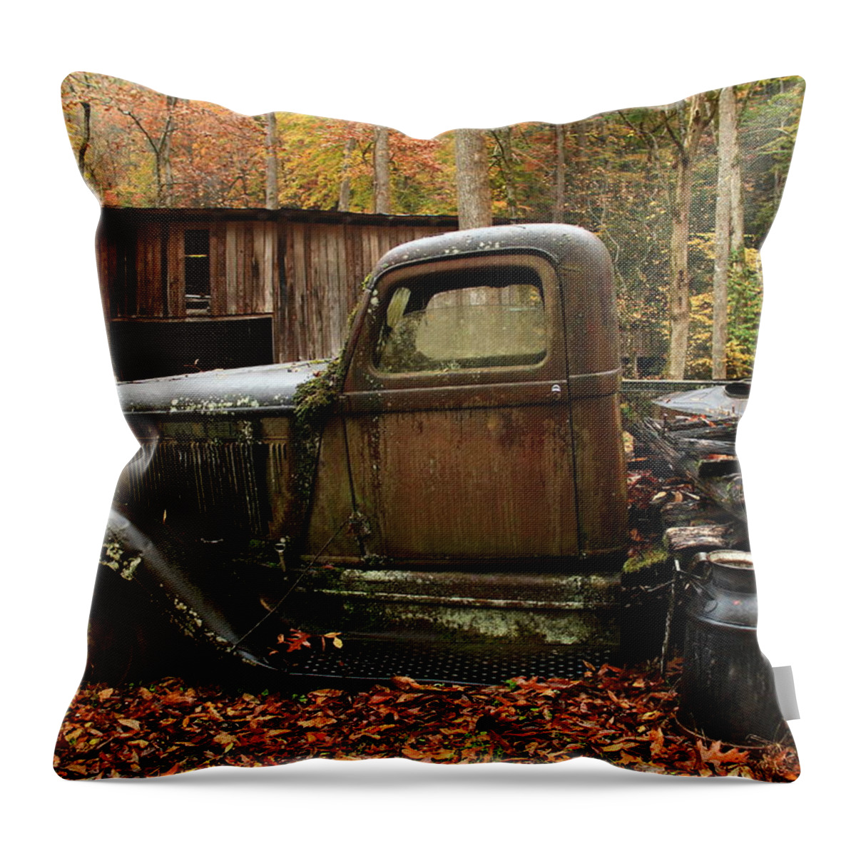 Glory Throw Pillow featuring the photograph Ely's Truck by Kevin Wheeler