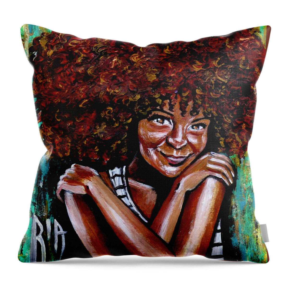 Love Throw Pillow featuring the painting Embraced by Artist RiA