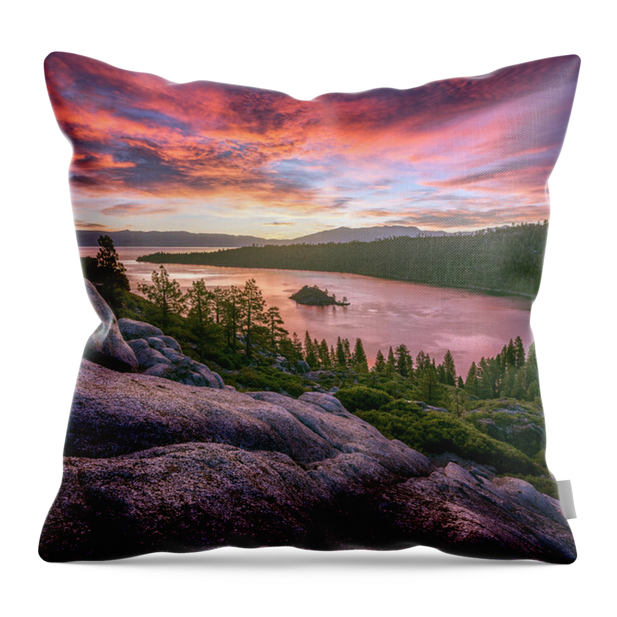 California Throw Pillow featuring the photograph Emerald Bay by BJ Stockton