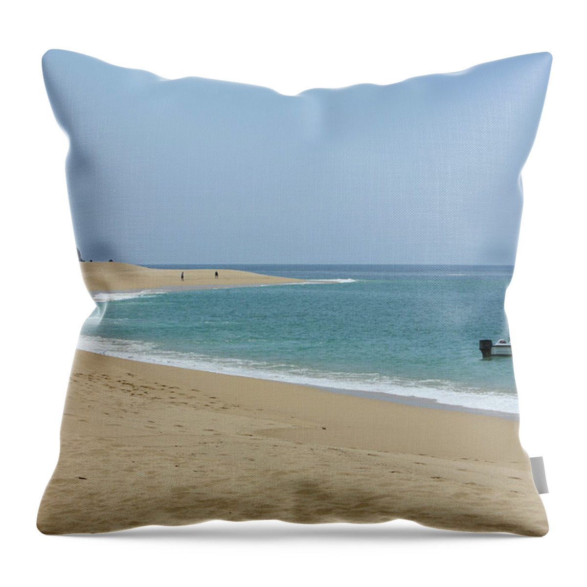 Empty Throw Pillow featuring the photograph Empty Beach by Artelectico