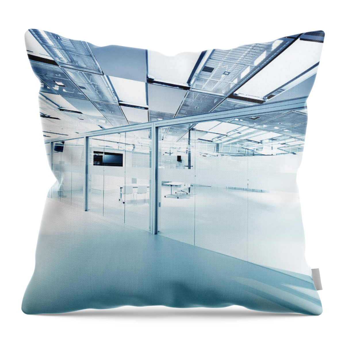 Empty Throw Pillow featuring the photograph Empty Modern Office by Ppampicture