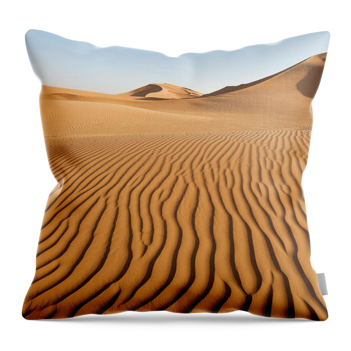 Scenics Throw Pillow featuring the photograph Empty Quarter, Oman by Franz Aberham