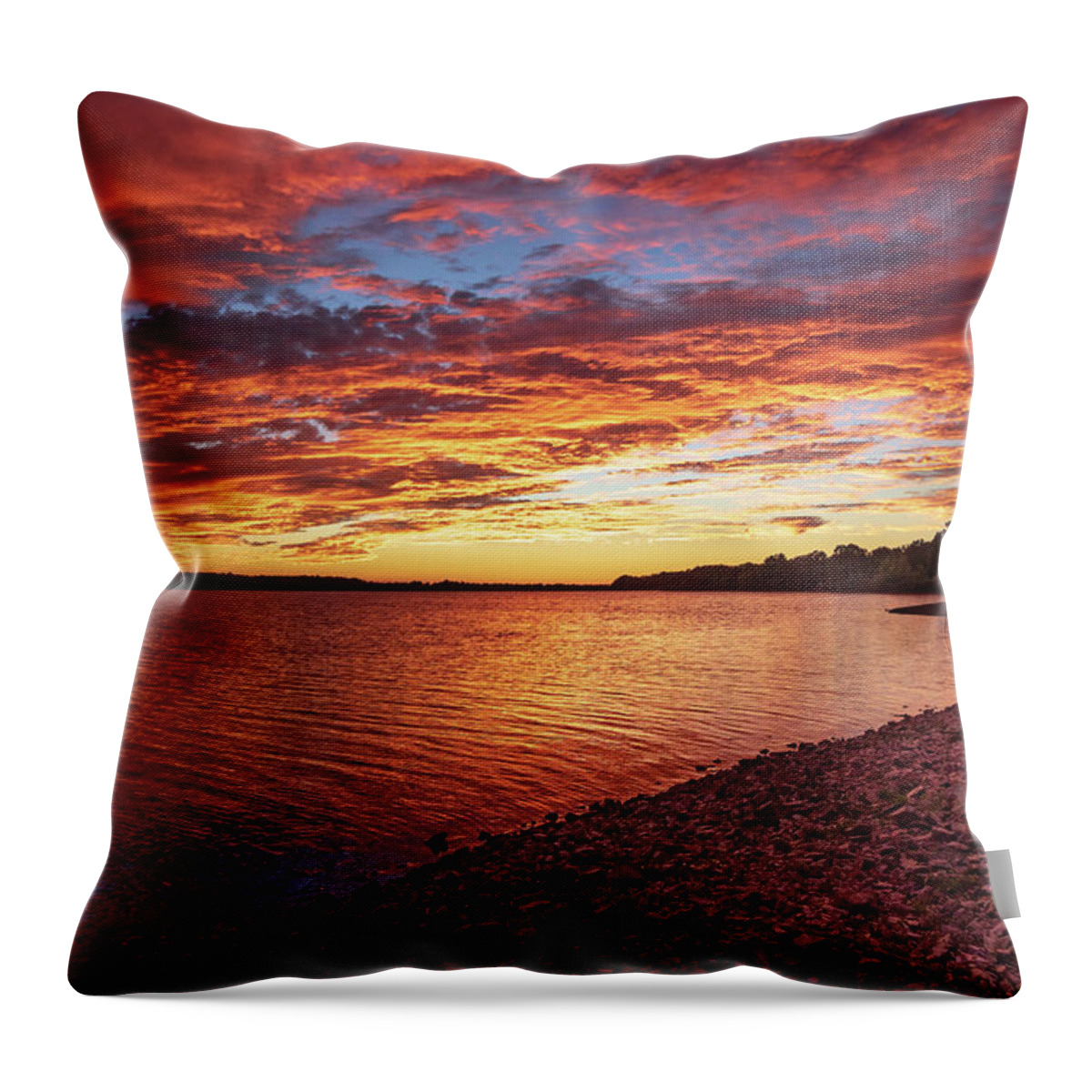 Sunset Throw Pillow featuring the photograph Evening Light by Allin Sorenson