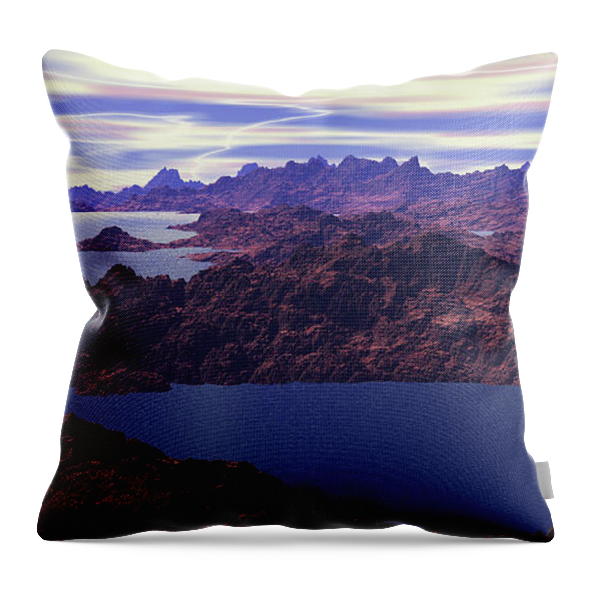 Planet Throw Pillow featuring the digital art Exoplanet #1 by Bernie Sirelson