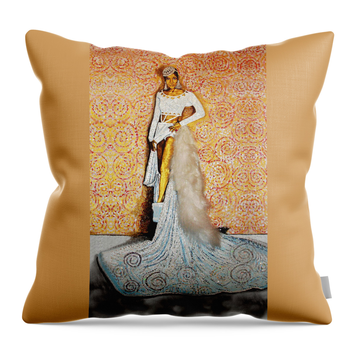Model Throw Pillow featuring the painting Exquisite by Lee McCormick