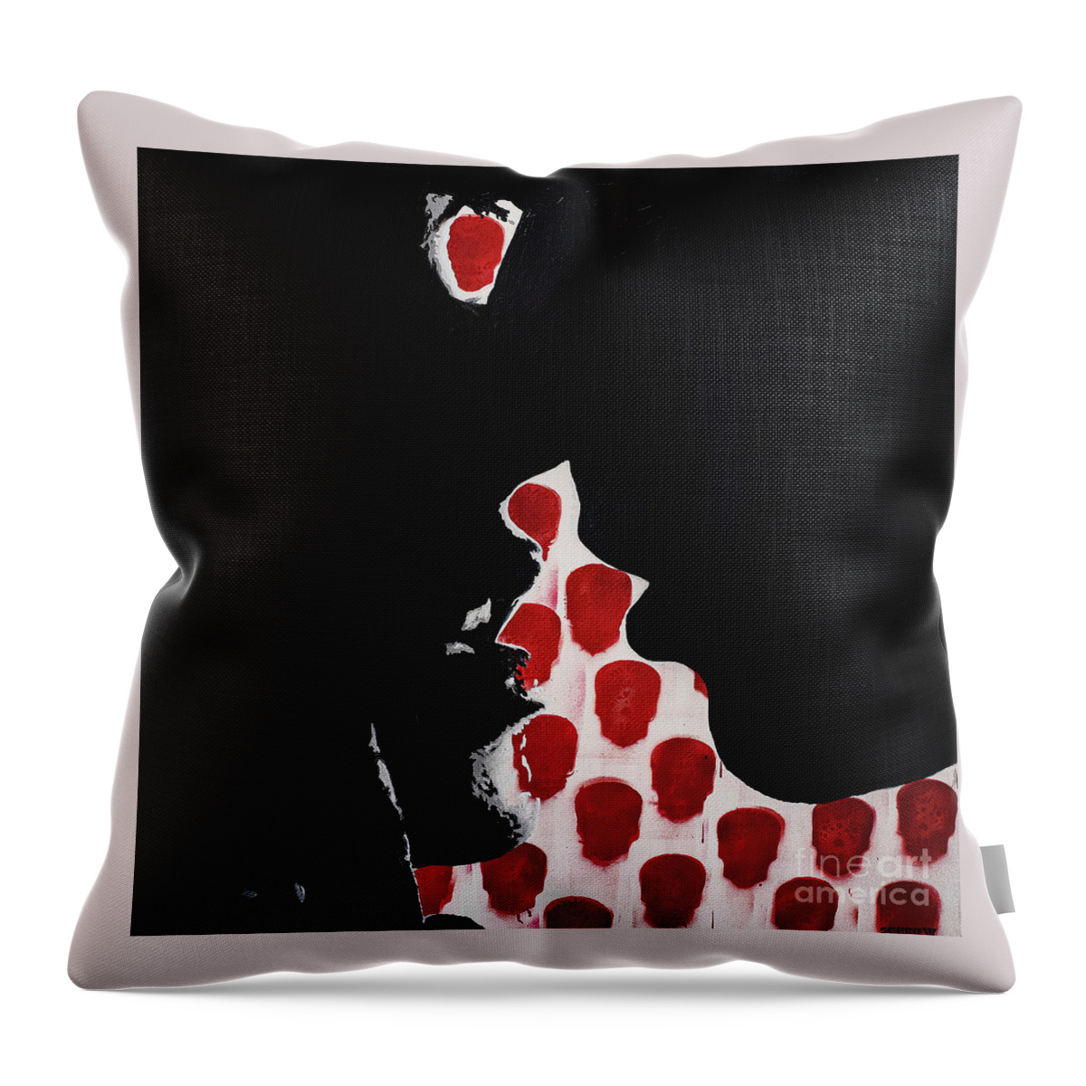 Kiss Throw Pillow featuring the painting Fading Fast by SORROW Gallery