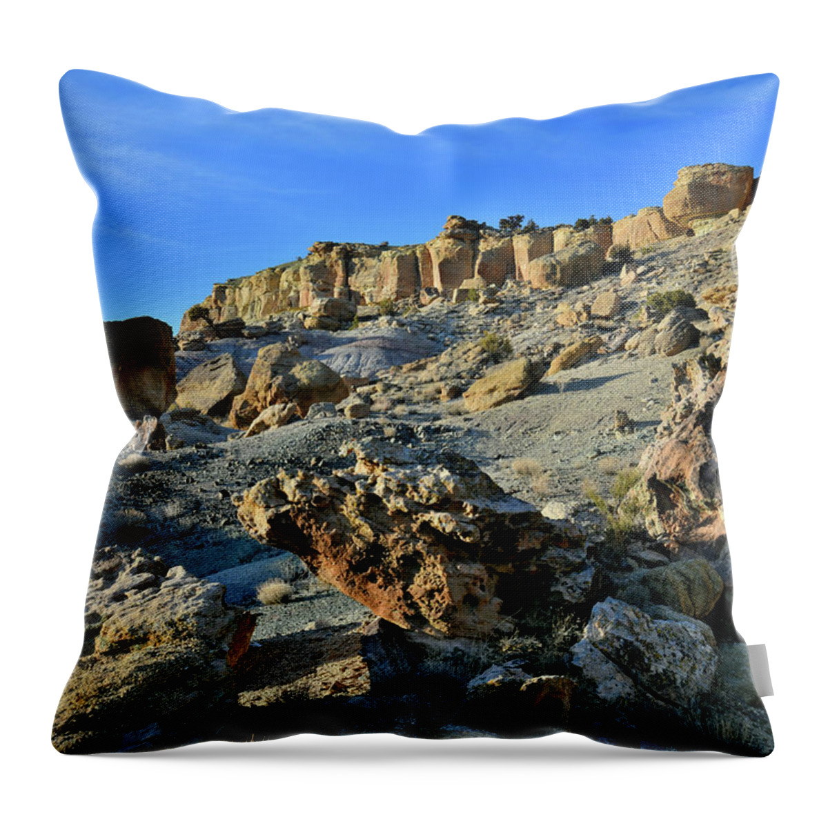 Red Point Throw Pillow featuring the photograph Fading Light on Red Point Hillside by Ray Mathis