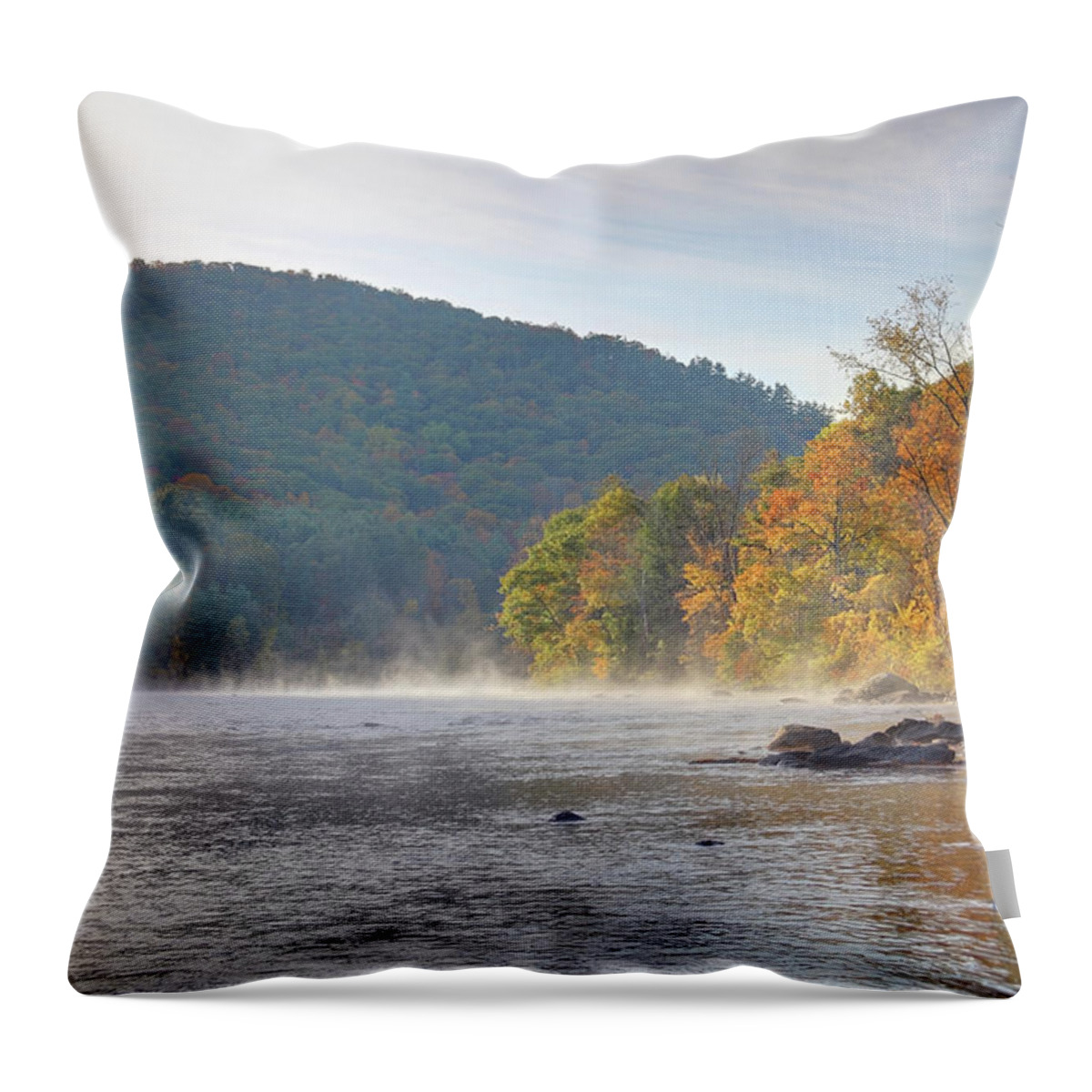Scenics Throw Pillow featuring the photograph Fall Foliage In The Litchfield Hills Of by Denistangneyjr