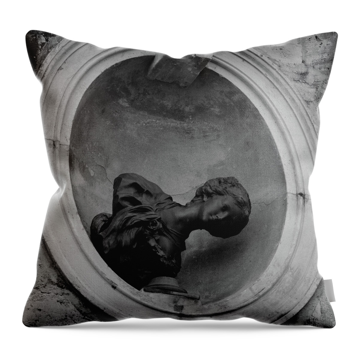 Atlantis Throw Pillow featuring the photograph Fallen Goddess by Jeff Phillippi