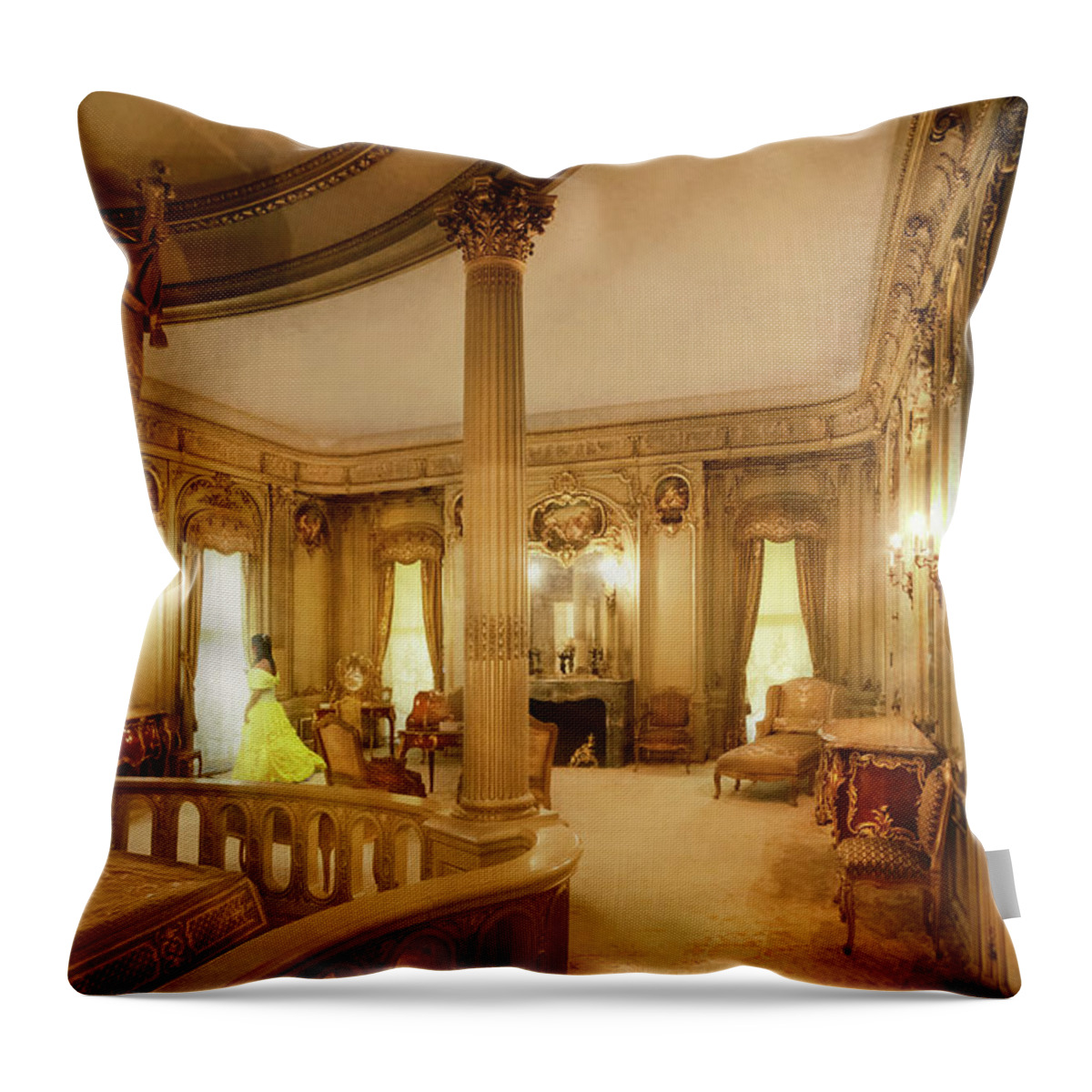 Princess Throw Pillow featuring the photograph Fantasy - In the ivory tower by Mike Savad