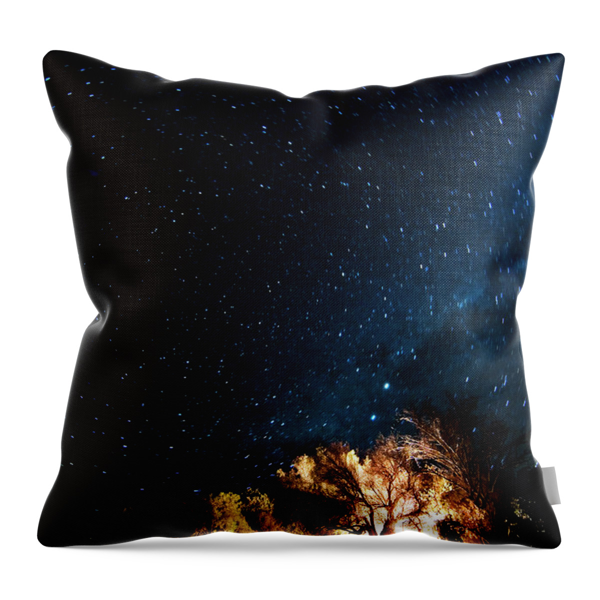 Northern Cape Province Throw Pillow featuring the photograph Farm House And Milky Way by Subman