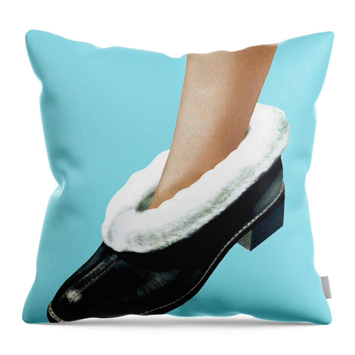 Adult Throw Pillow featuring the drawing Fashion Boot by CSA Images
