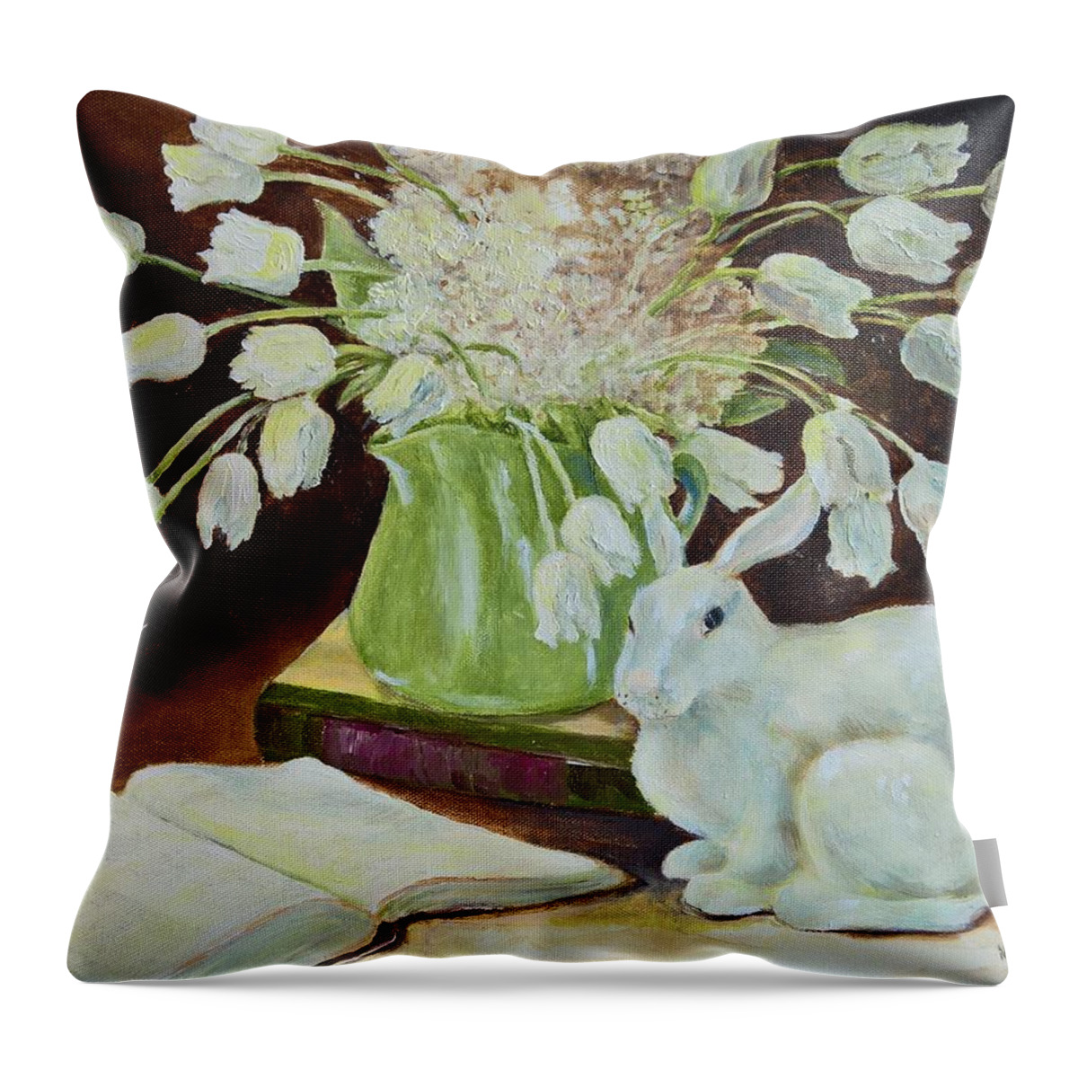 Bible Throw Pillow featuring the painting Favorite Things by ML McCormick