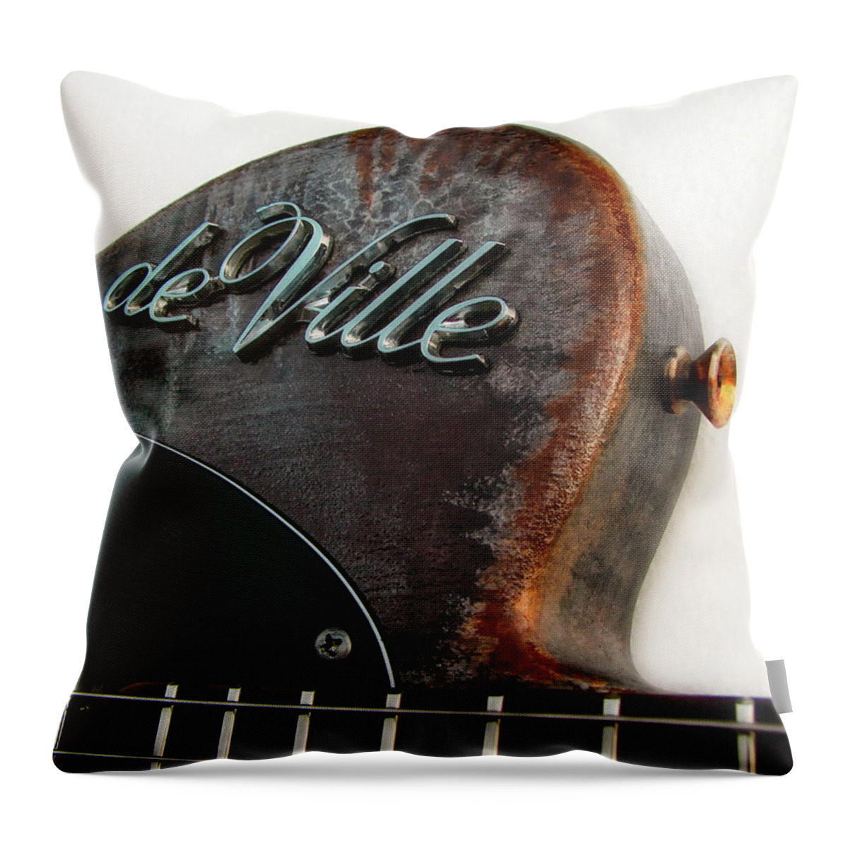 Fender Throw Pillow featuring the photograph Fender Telecaster Custom deVille by Micah Offman
