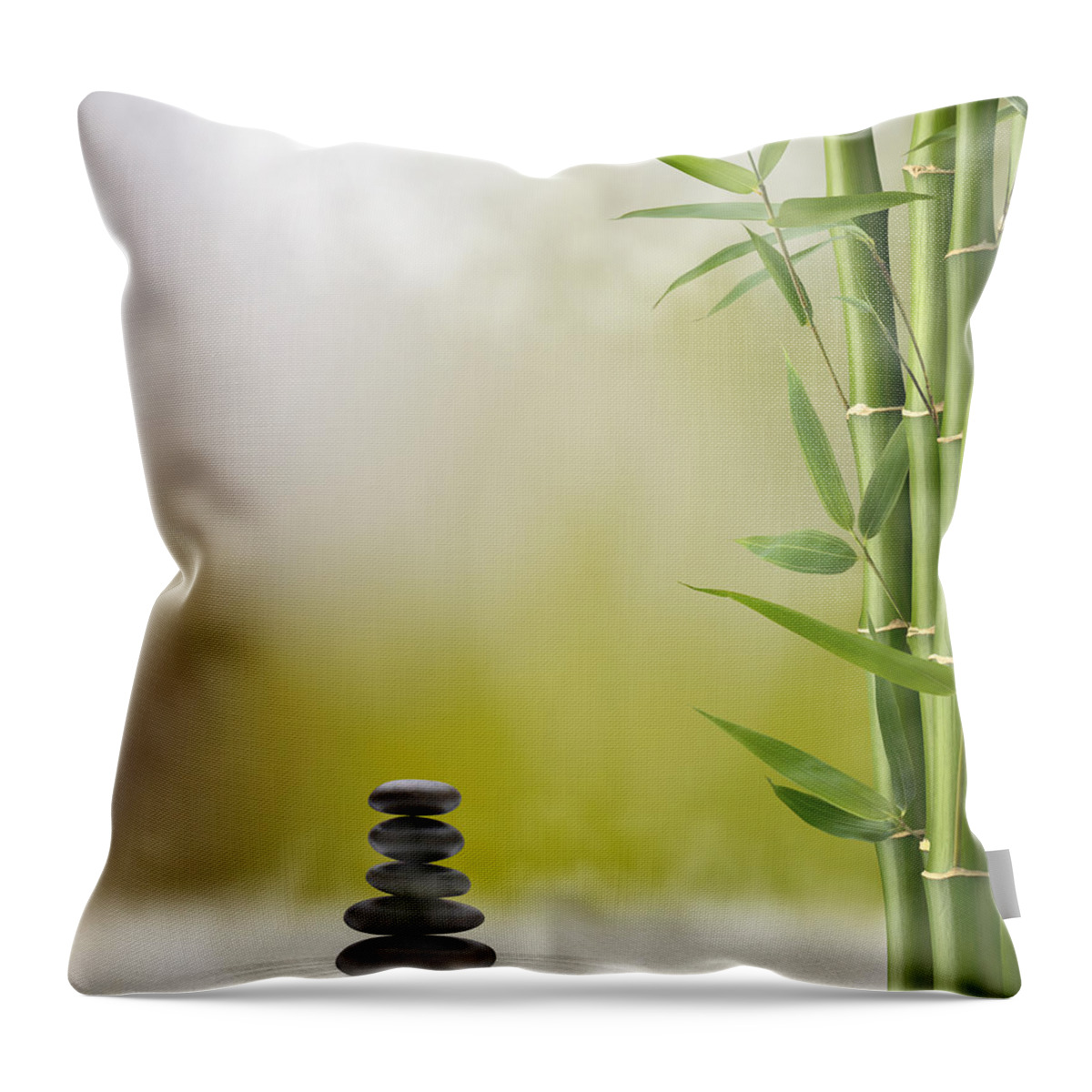 Bamboo Throw Pillow featuring the photograph Feng Shui Dream by Pixhook