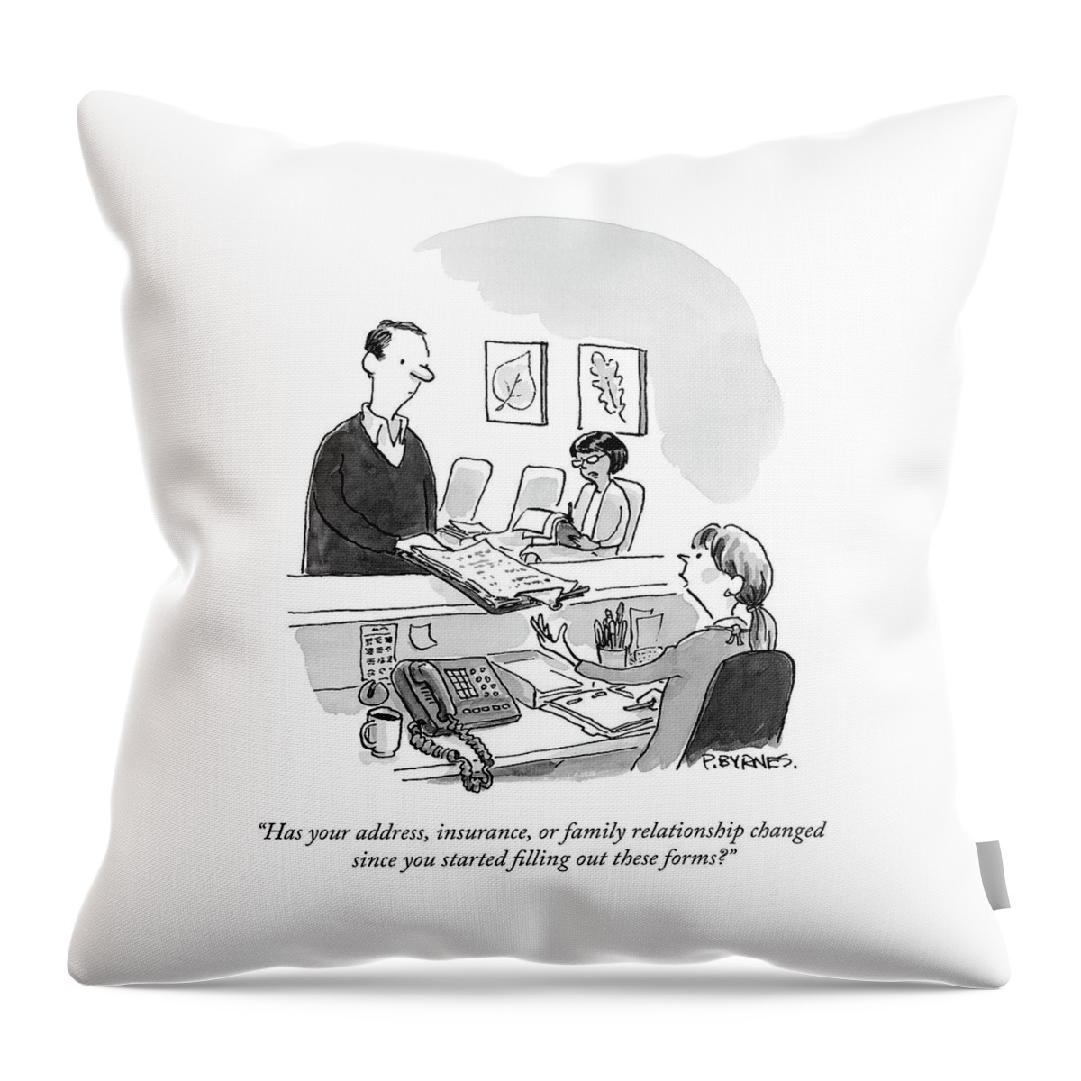 Filling Out Forms Throw Pillow