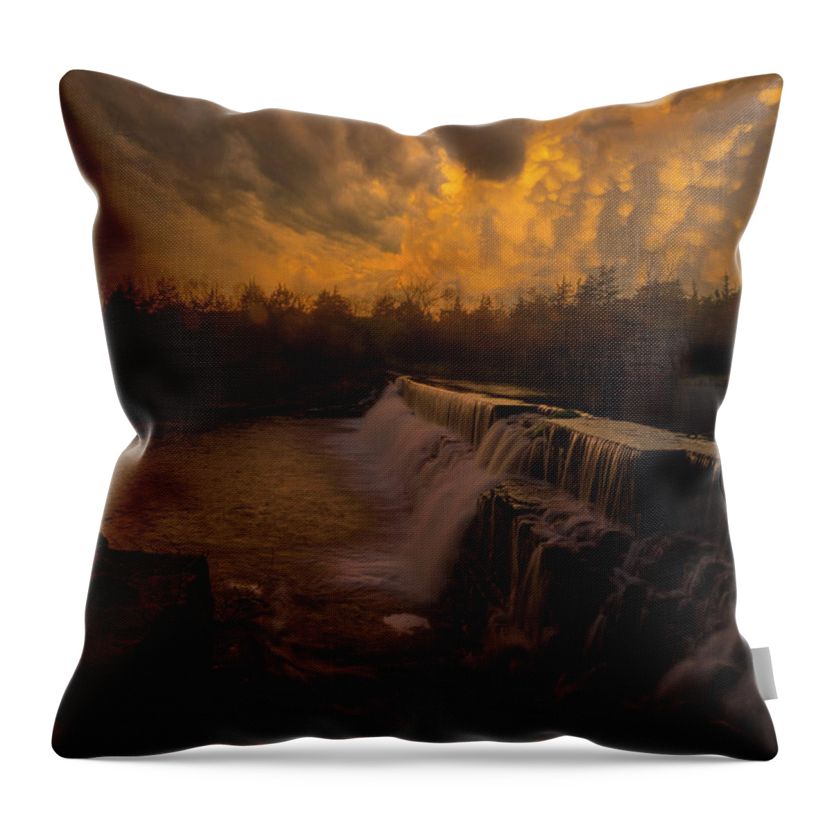 Fire Ky Throw Pillow featuring the photograph Fire and Water by Aaron J Groen