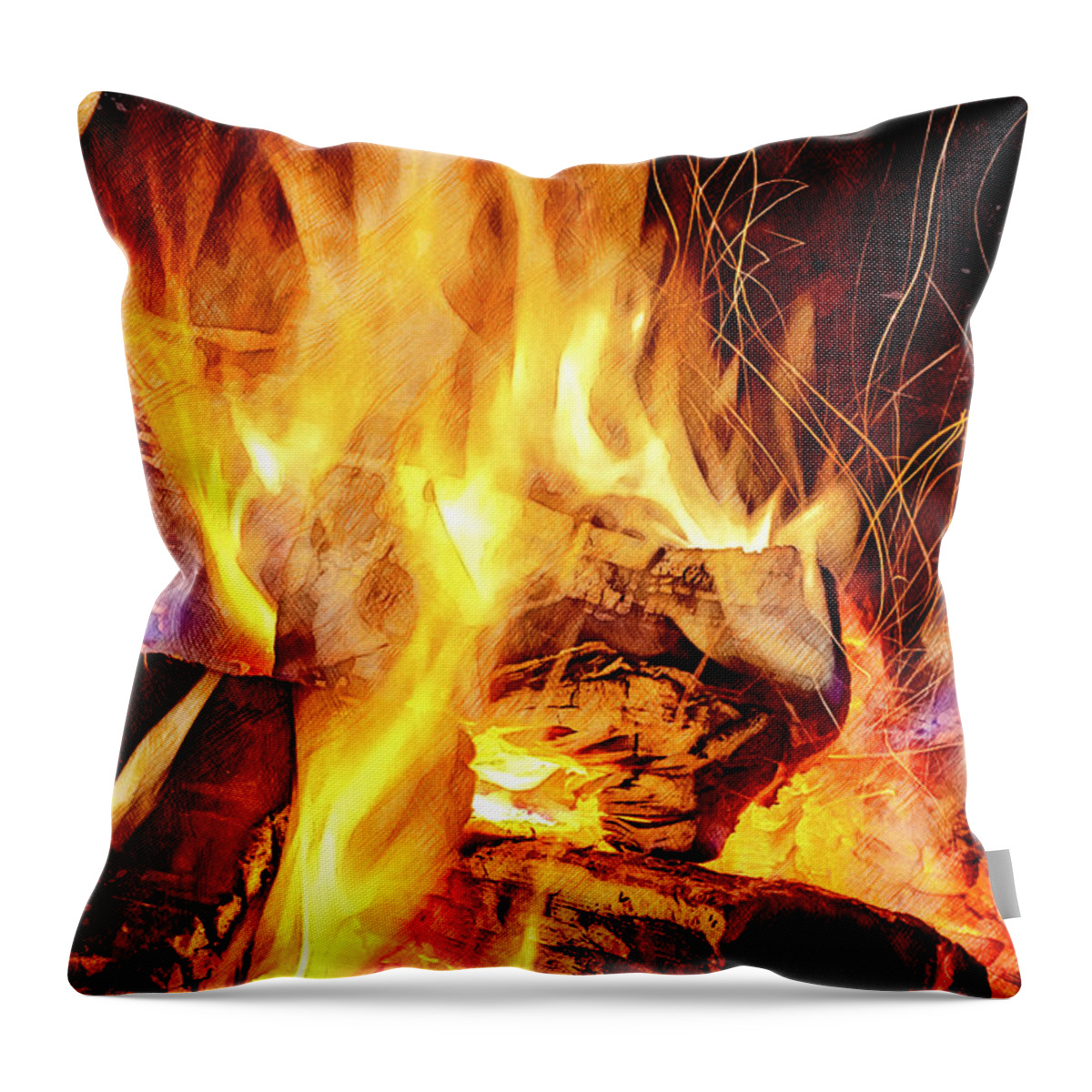 Fire Throw Pillow featuring the photograph Fire by David Smith