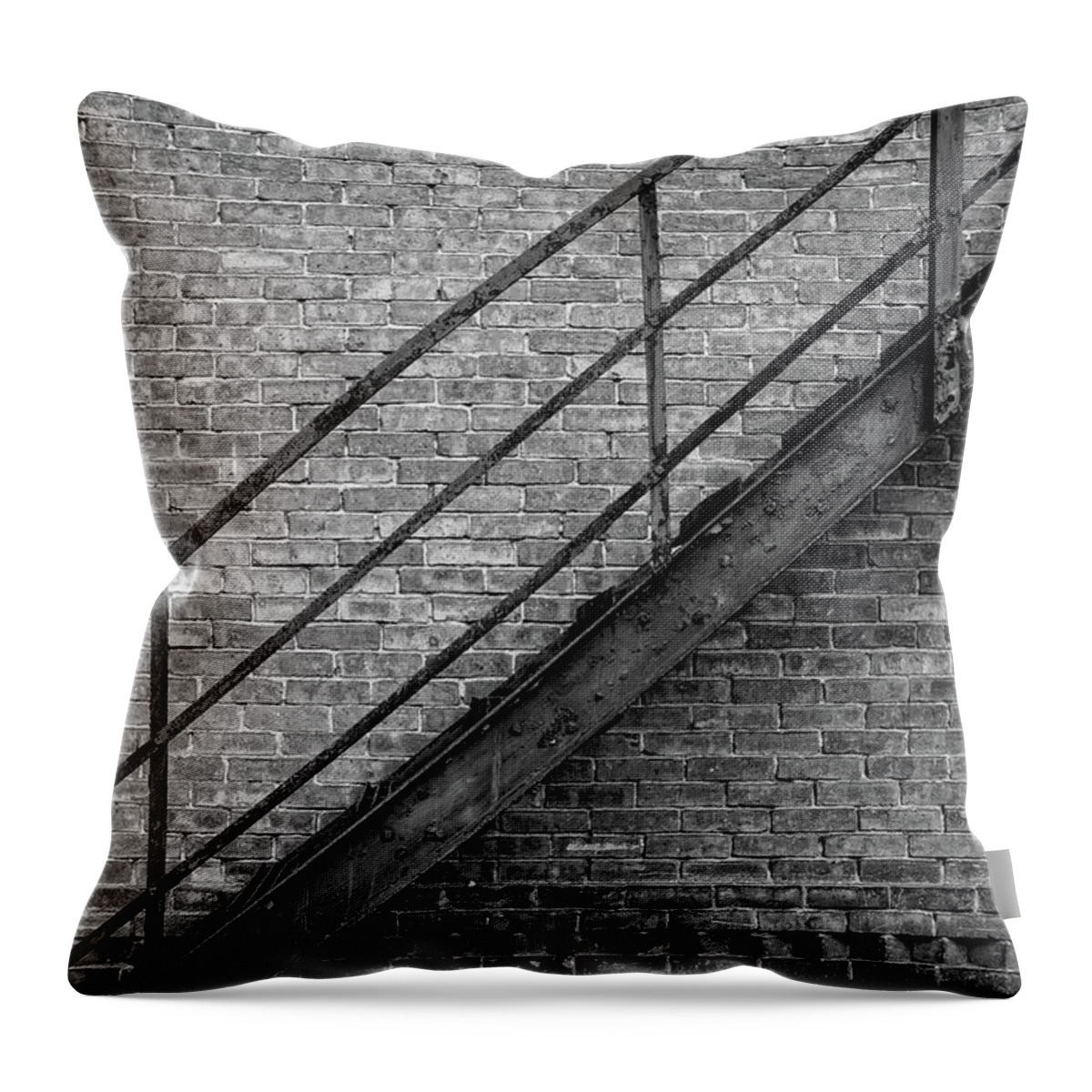 Old Throw Pillow featuring the photograph Fire Escape by Edward Fielding