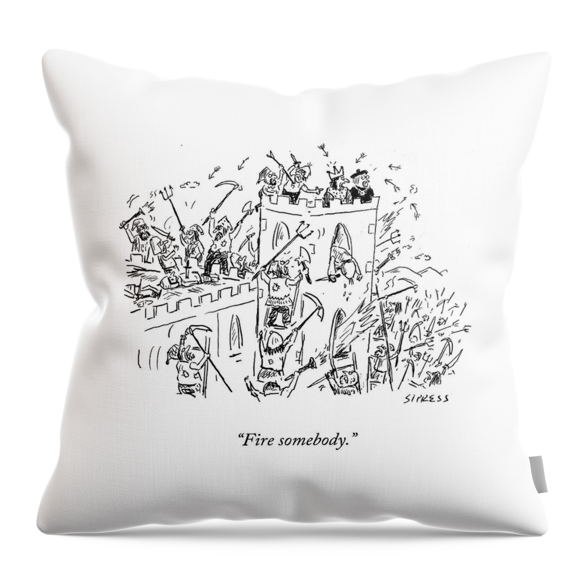 Fire Somebody Throw Pillow