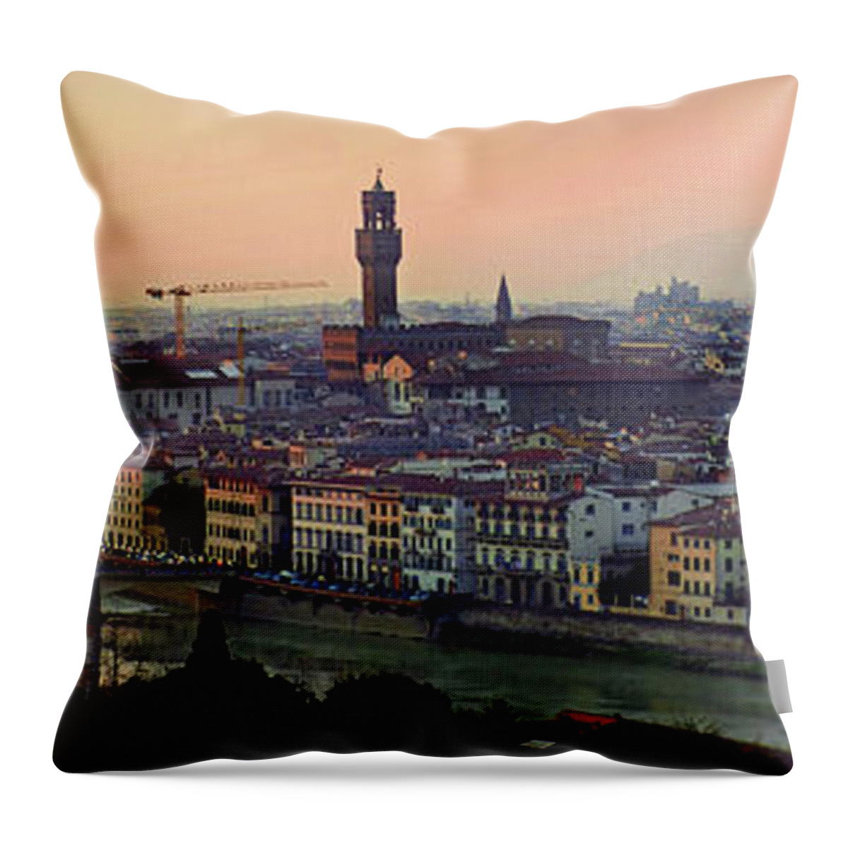 Tranquility Throw Pillow featuring the photograph Firenze Florence by Fabio Cataldo ©