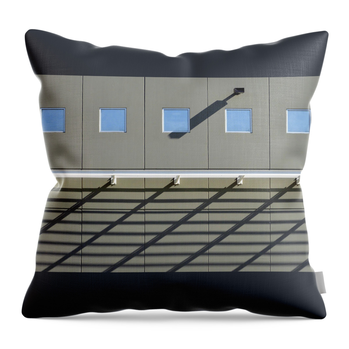 Urban Throw Pillow featuring the photograph Five Windows by Stuart Allen