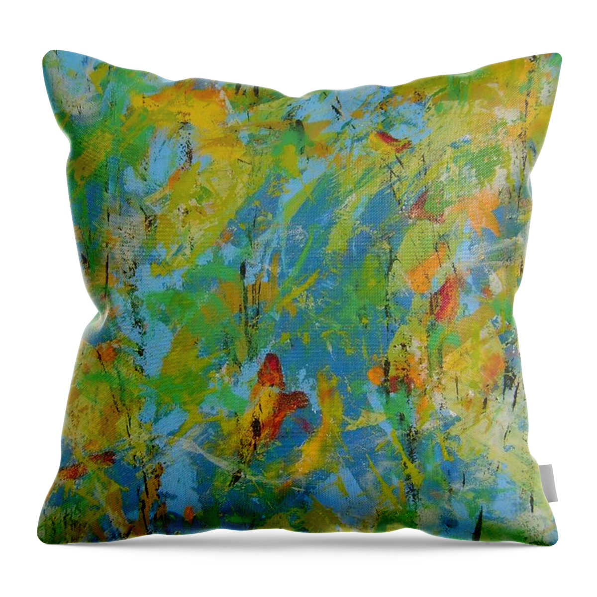 Fleeting Colors Of Autumn #3-8119 Throw Pillow featuring the painting Fleeting Colors of Autumn #3-8119 by Therese Legere