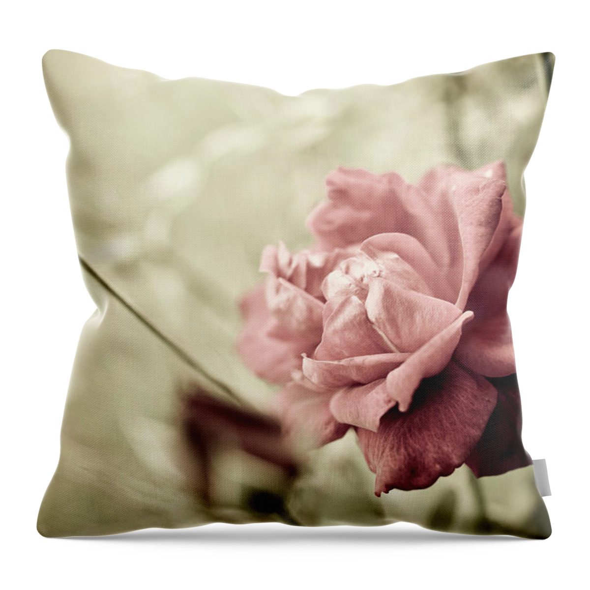 Flowerbed Throw Pillow featuring the photograph Flower In The Garden by Michellegibson