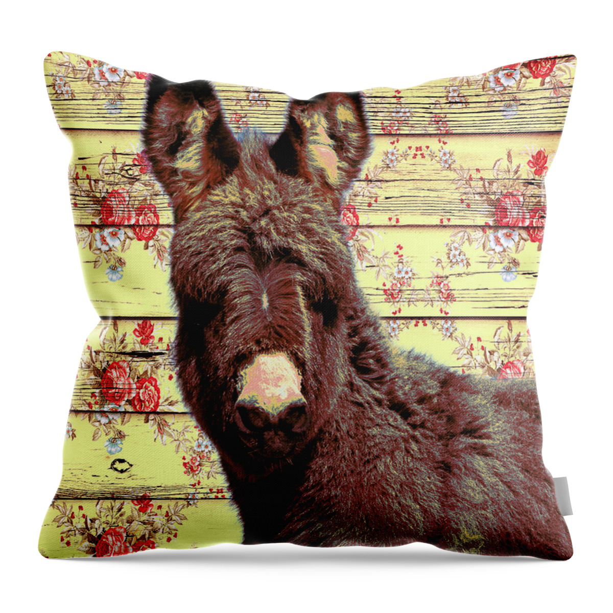 Wild Burros Throw Pillow featuring the photograph Flower by Mary Hone
