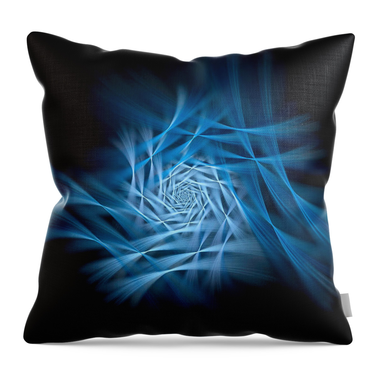 Flower. Flora. Floral Throw Pillow featuring the digital art Flowerama Blue by Don Northup