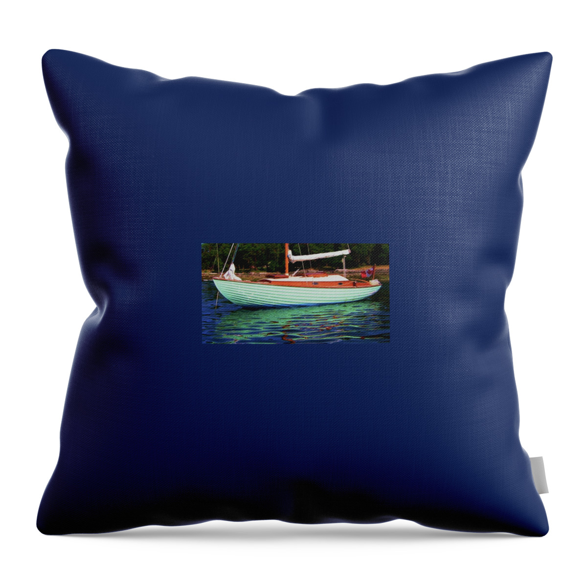 Sailboat Throw Pillow featuring the photograph Folk Boat by Fred Bailey
