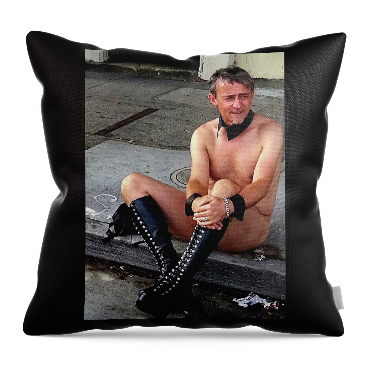 Folsom Street Throw Pillow featuring the photograph Folsom #16 by Sylvan Rogers