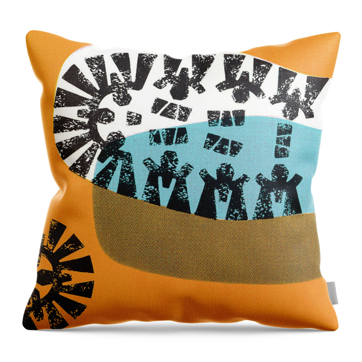 Boot Throw Pillow featuring the drawing Footprint by CSA Images