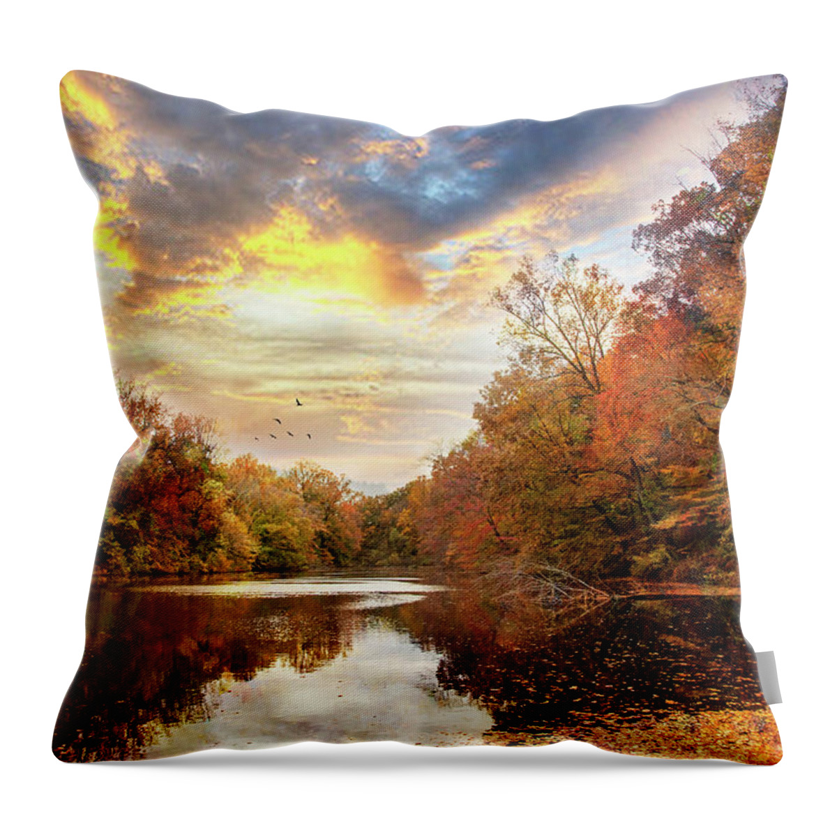 Autumn Throw Pillow featuring the photograph For the Love of Autumn by John Rivera