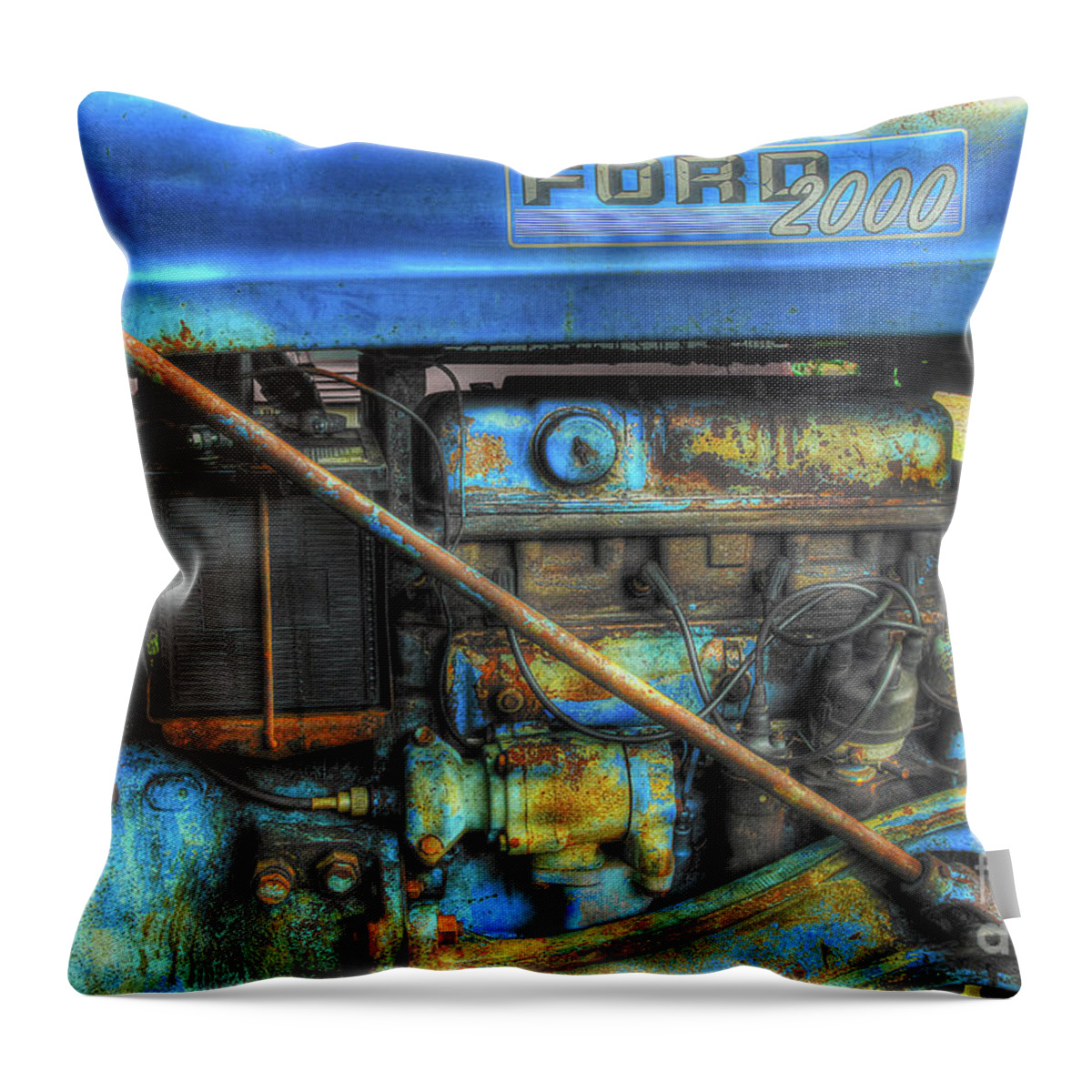 Ford Throw Pillow featuring the photograph Ford 2000 by Mike Eingle