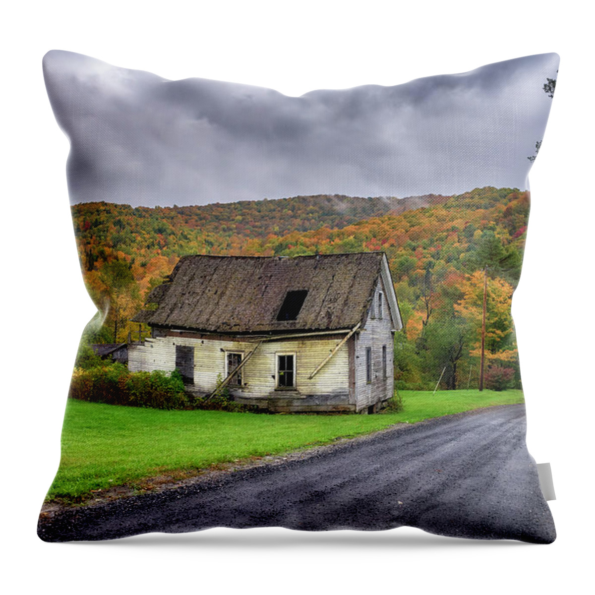 Vermont Throw Pillow featuring the photograph Forgotten by Rick Berk