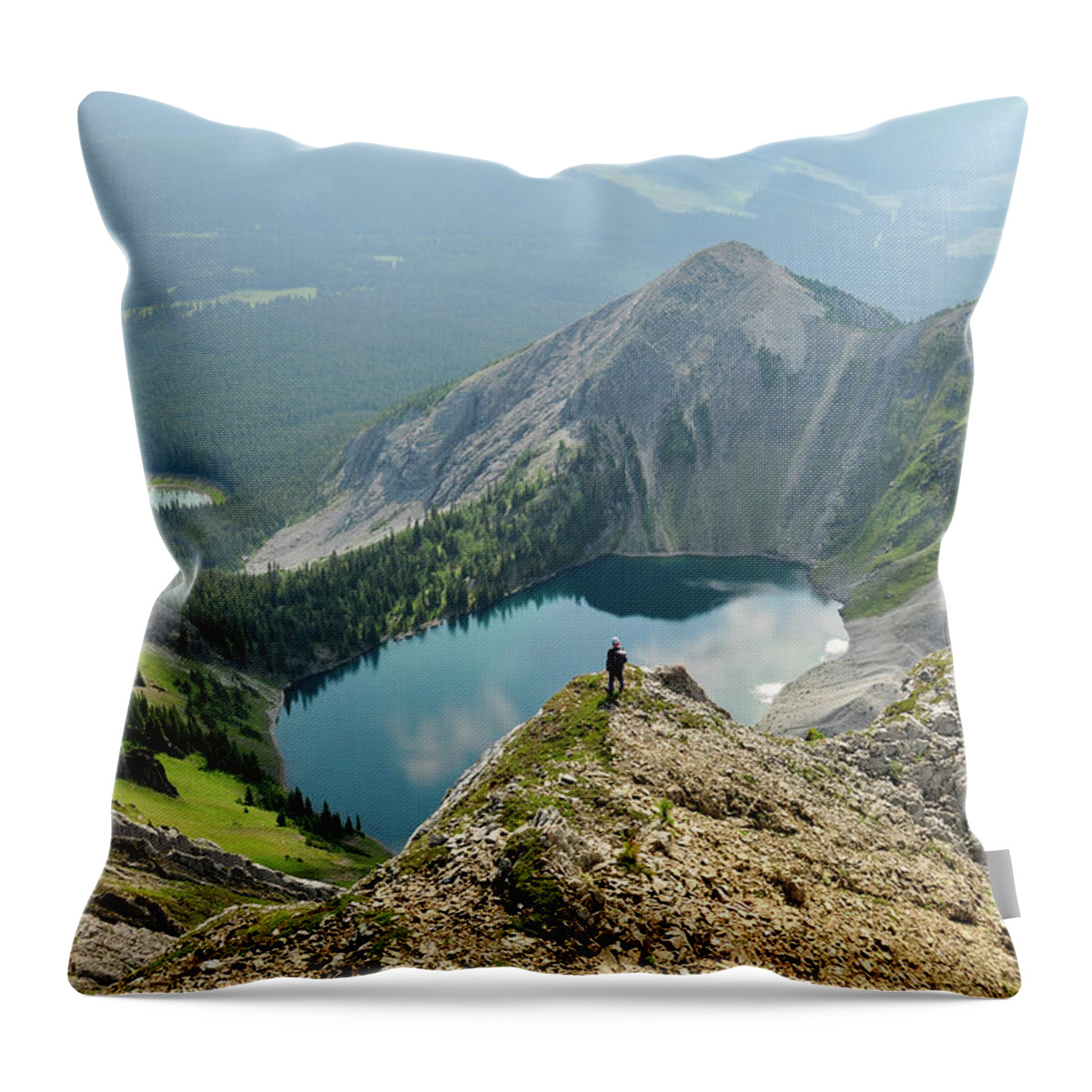 Tranquility Throw Pillow featuring the photograph Fozen Lake by Marko Stavric Photography