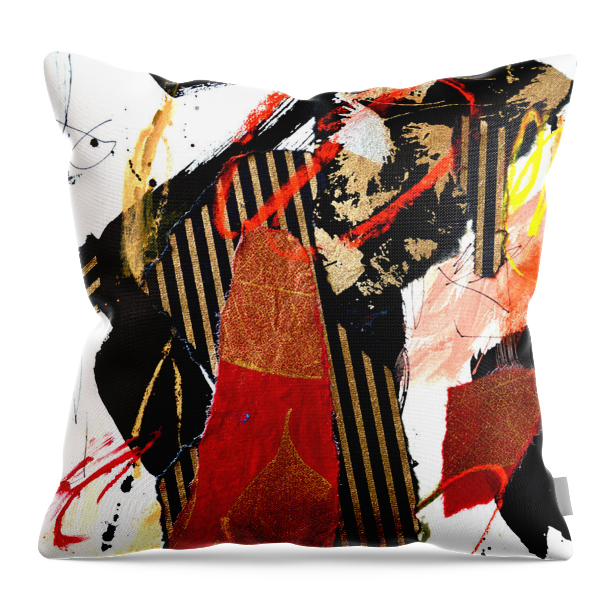 Fine Art Throw Pillow featuring the mixed media Freedom Flight by Janis Kirstein