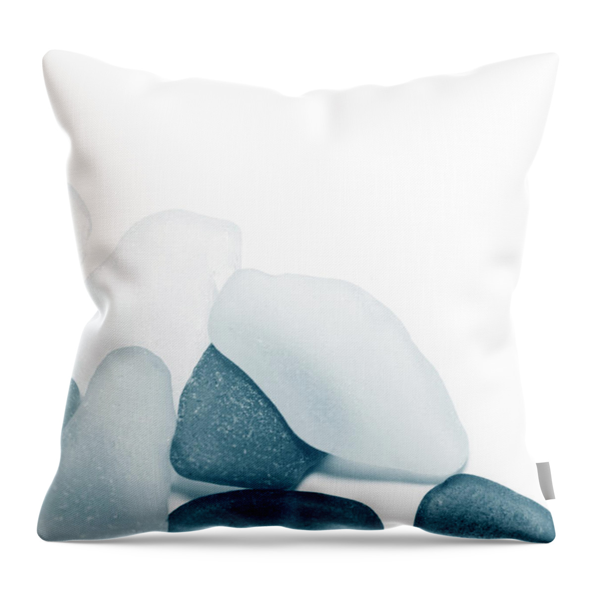 Cool Attitude Throw Pillow featuring the photograph Fresh Glass Stones by Caracterdesign