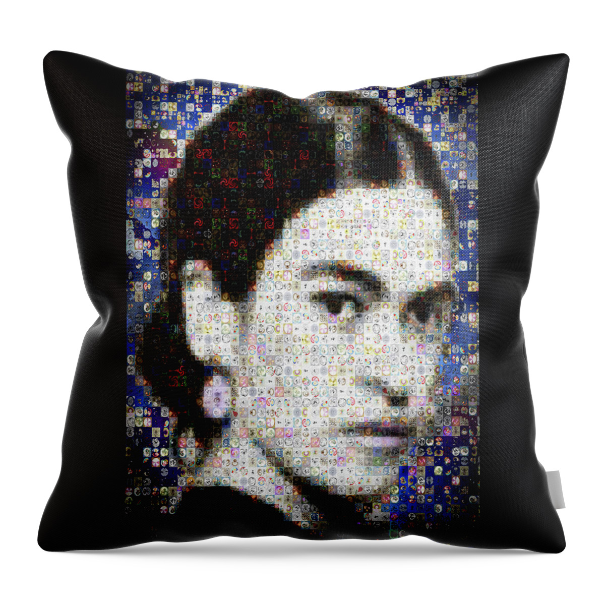 Mosaic Throw Pillow featuring the photograph Frida Kahlo Mosaic by Paula Ayers