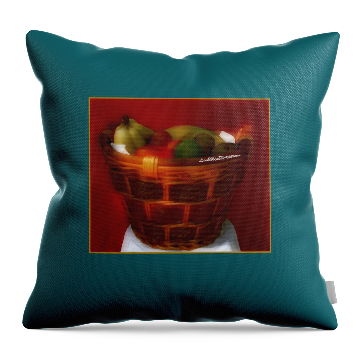 Art Throw Pillow featuring the digital art Fruit Art 33 by Miss Pet Sitter